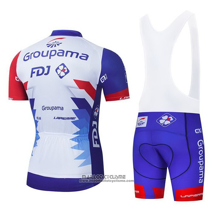 2021 Maillot Cyclisme Groupama-FDJ Rouge Bleu Blanc Manches Courtes et Cuissard